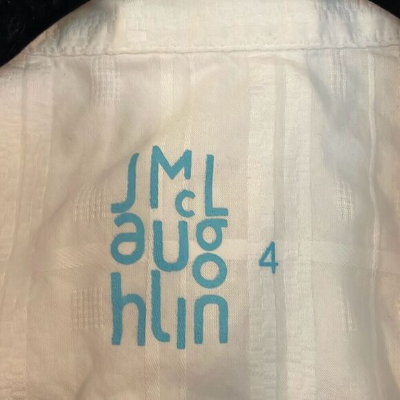 J.McLaughlin white square textured collared button up 4 - Picture 3 of 10